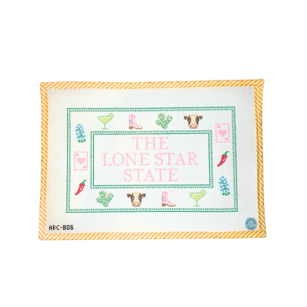 The Lone Star State Pillow  Needlepoint Canvas