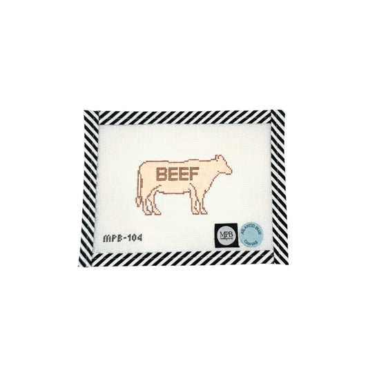Beef Needlepoint Ornament Canvas (Atlantic Blue)