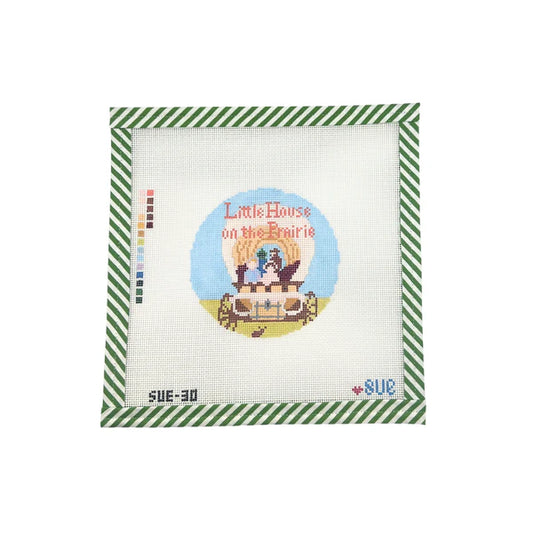 Little House on the Prairie Needlepoint Ornament Canvas (Atlantic Blue)