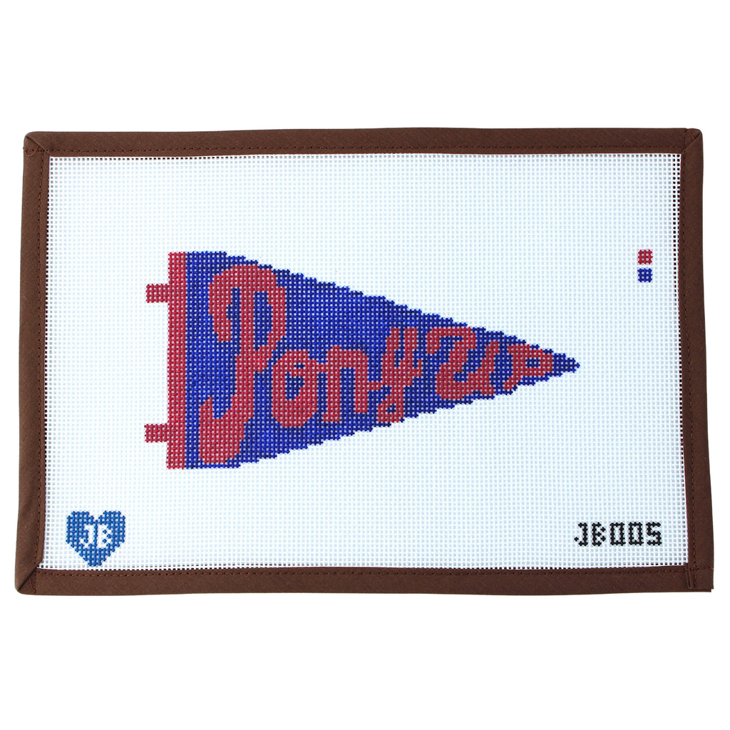 Pony Up Pennant Pennant Needlepoint Canvas (Jocelyn Bezner Designs)