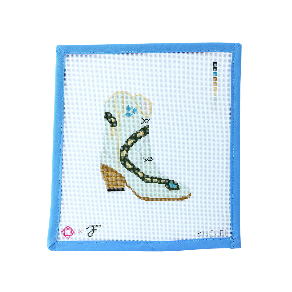Sneaky Snake Boot Needlepoint Canvas (Fraulein Boots x Bexar Needleworks )