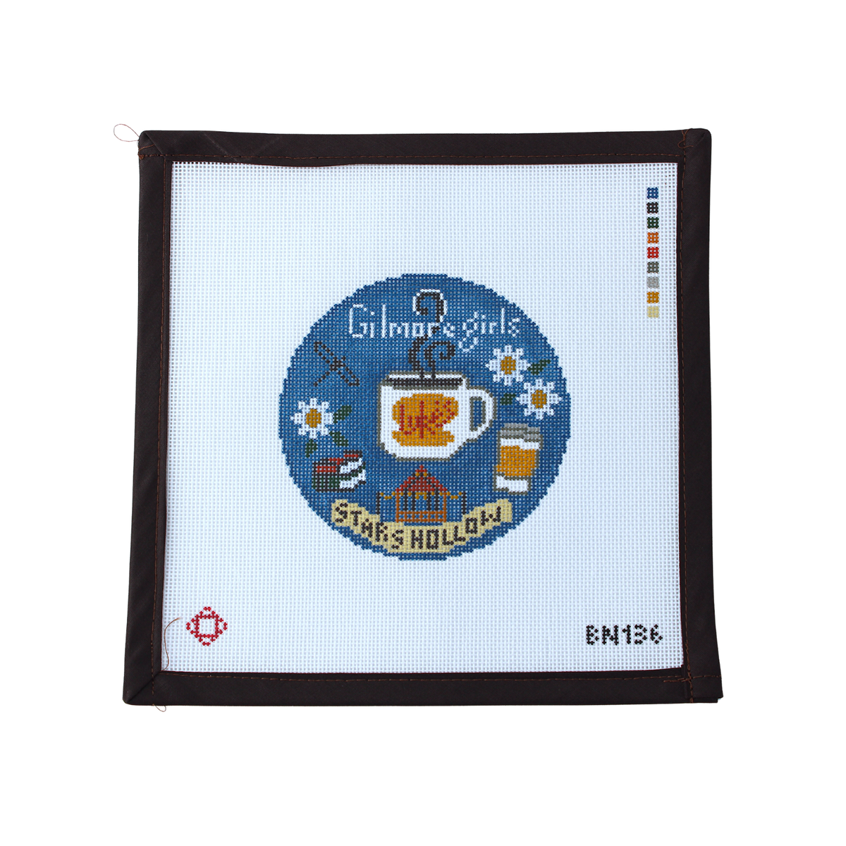 Gilmore Girls Symbols Round Needlepoint Canvas