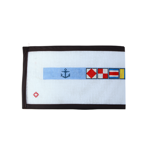 "FAFO" Coded Nautical Needlepoint Belt Canvas