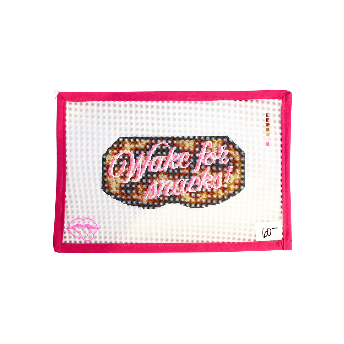 "Wake for Snacks!" Clutch Insert Needlepoint Canvas (Tongue-In-Chic)