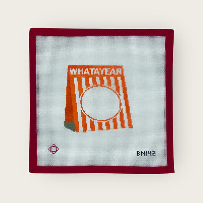 WHATAYEAR Table Tent Needlepoint Ornament Canvas