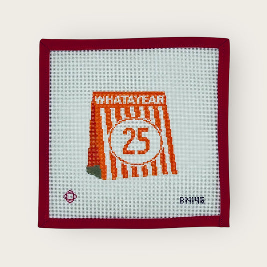 2025 WHATAYEAR Table Tent Needlepoint Ornament Canvas