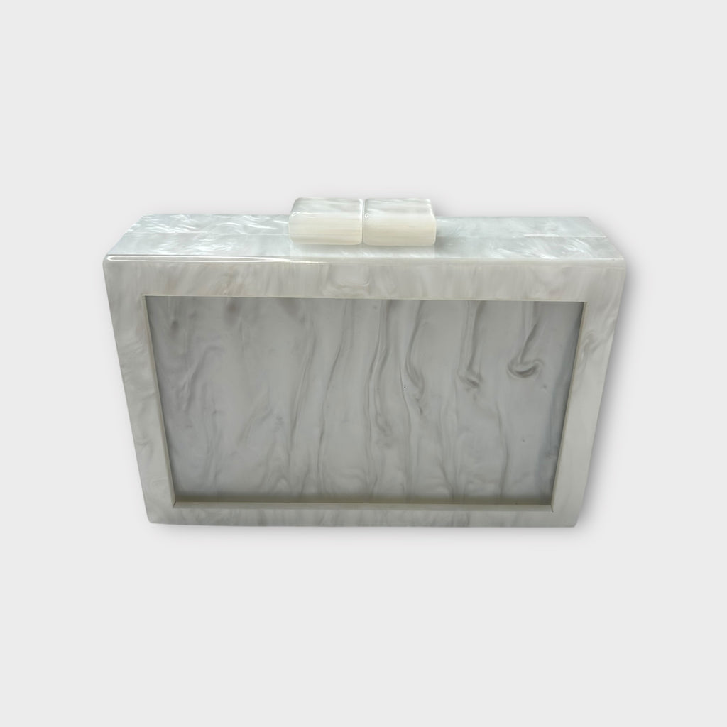 Self finishing Acrylic Clutch (WHITE)