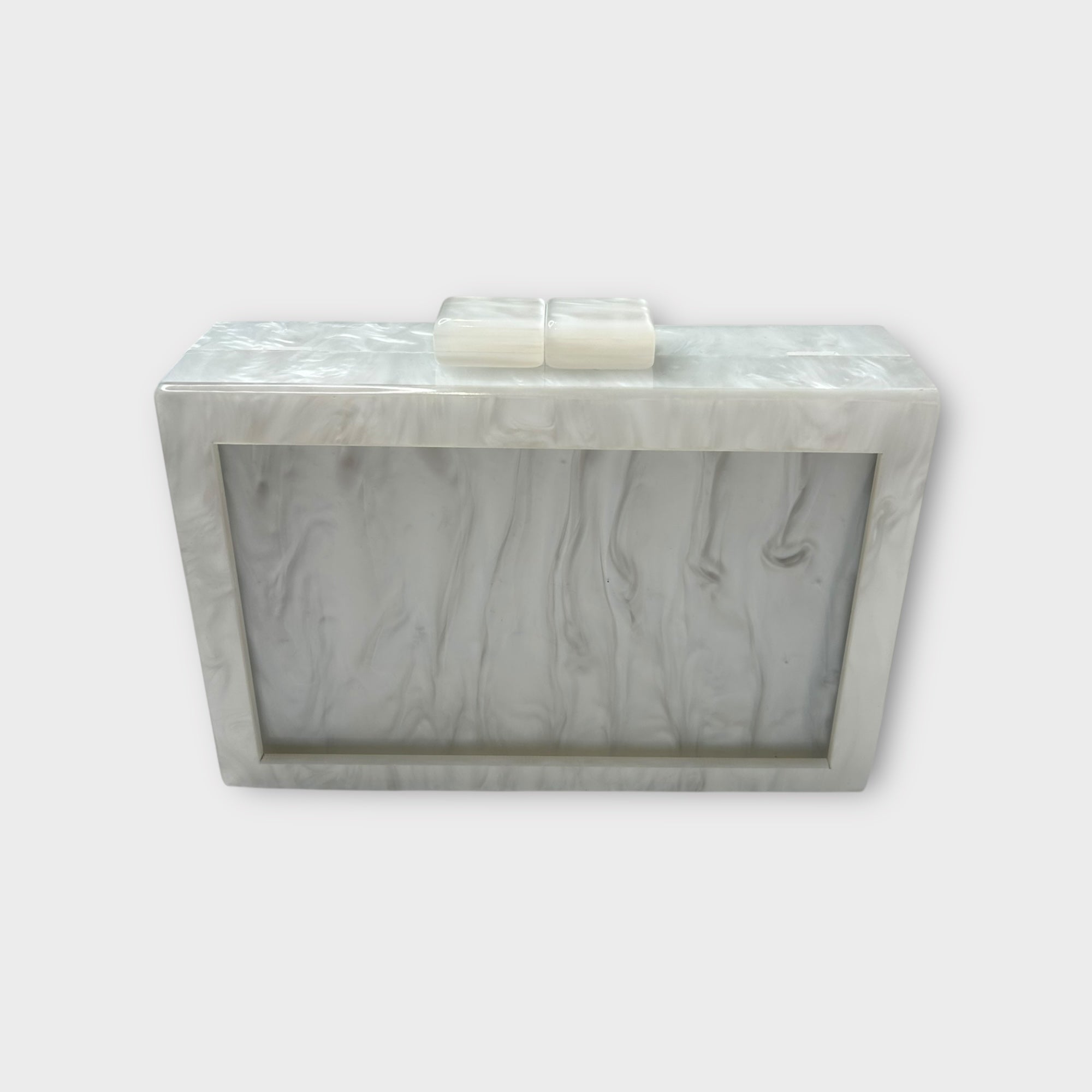 Self finishing Acrylic Clutch (WHITE)