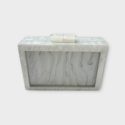 Self finishing Acrylic Clutch (WHITE)