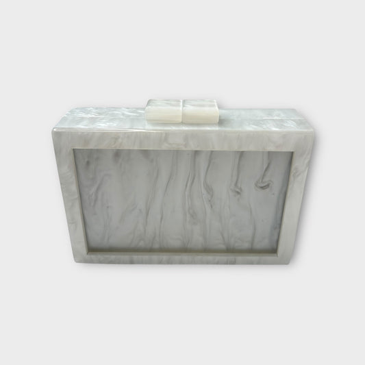 Self finishing Acrylic Clutch (WHITE)