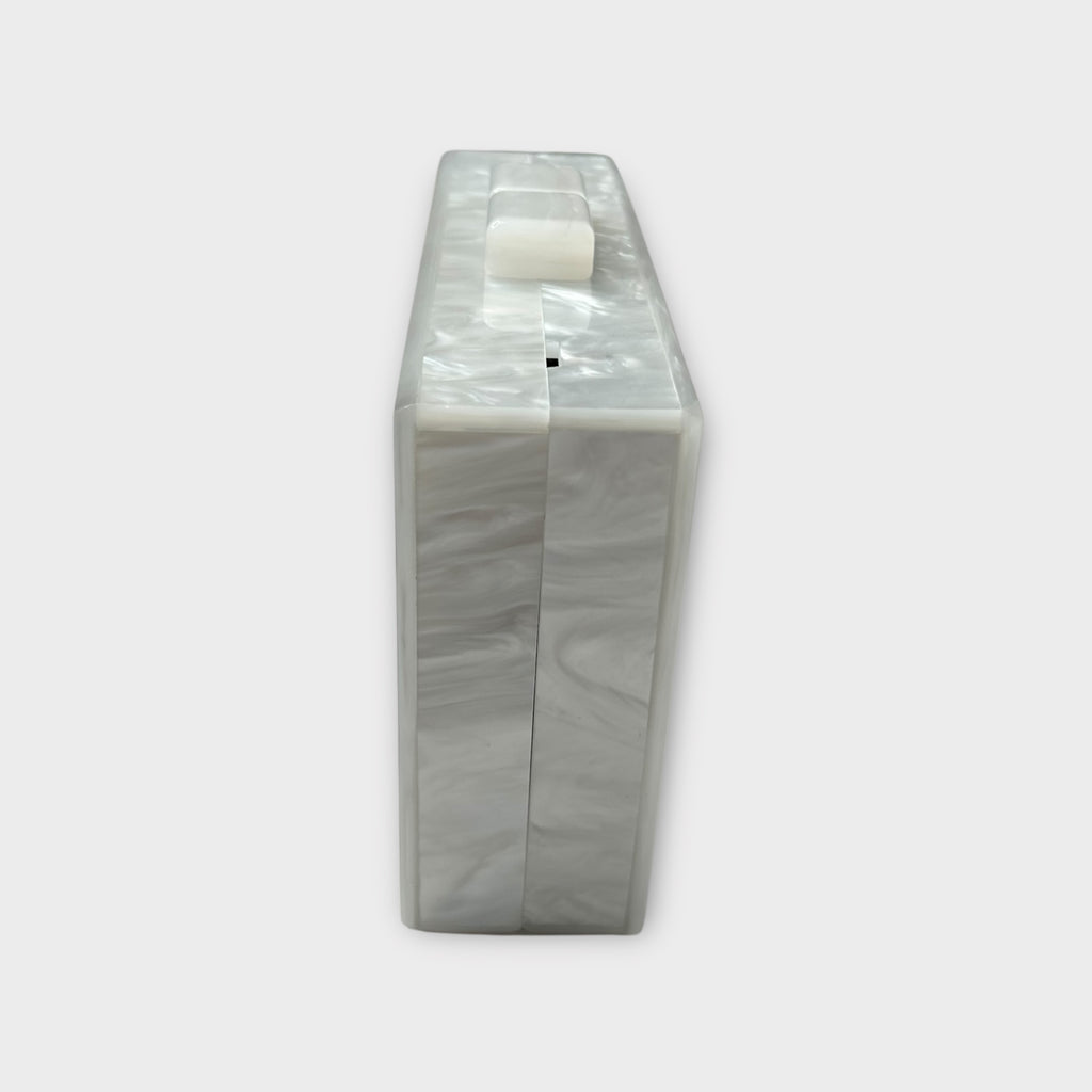 Self finishing Acrylic Clutch (WHITE)
