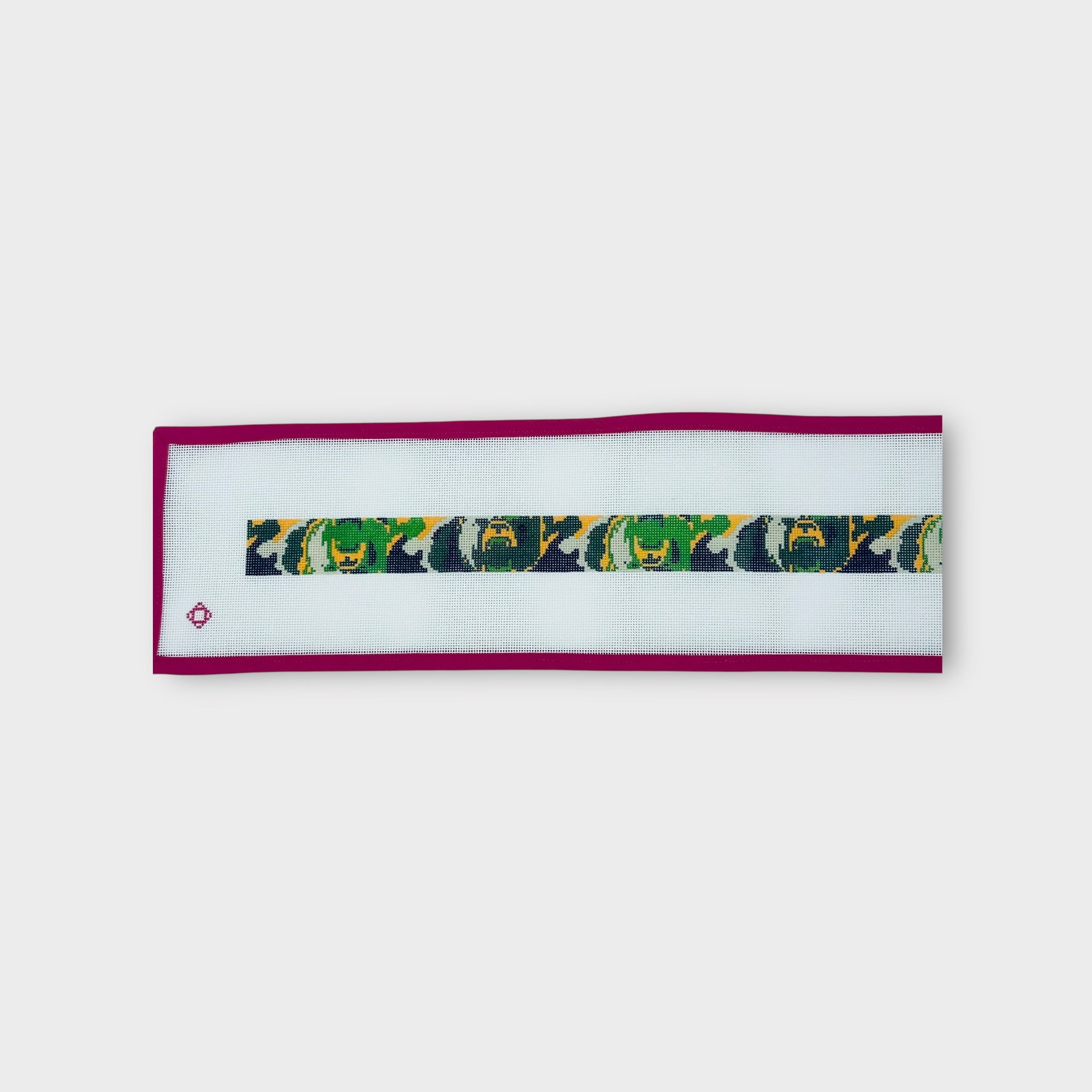Baylor University Bear Camo Needlepoint Belt Canvas