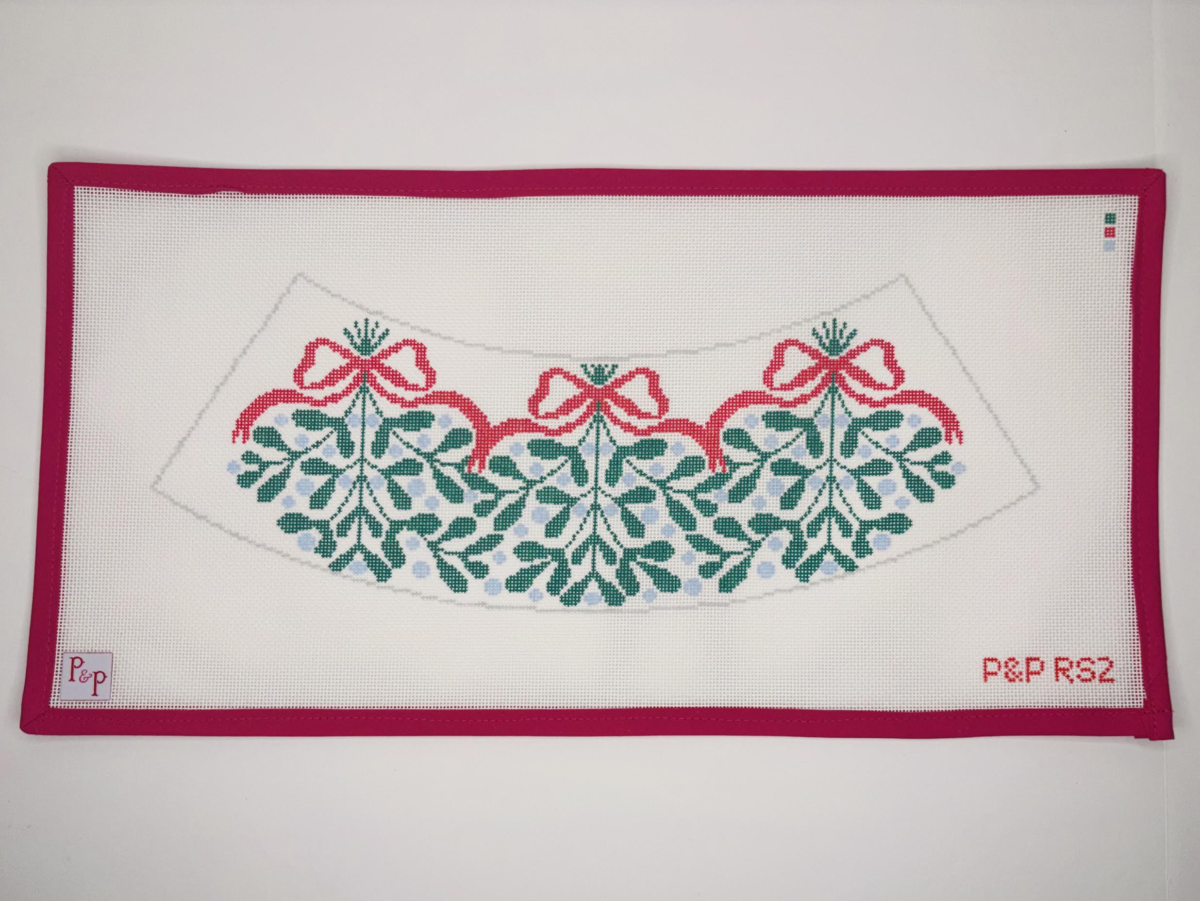Red Bow Mistletoe Lampshade (Penny & Penny)