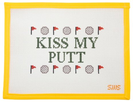 Kiss My Putt Needlepoint Canvas