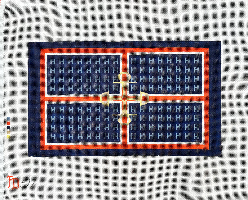 Equestrian Clutch Needlepoint Canvas by Froopy Designs