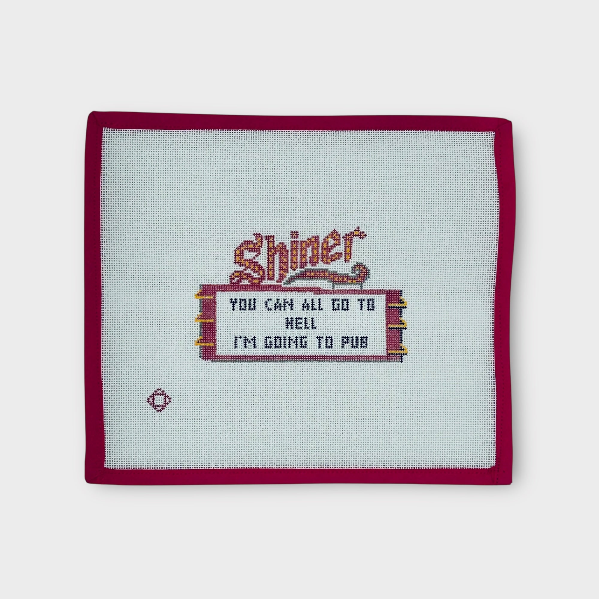 The University Pub Sign Needlepoint Order Canvas