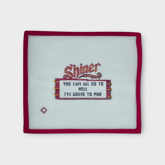 The University Pub Sign Needlepoint Order Canvas