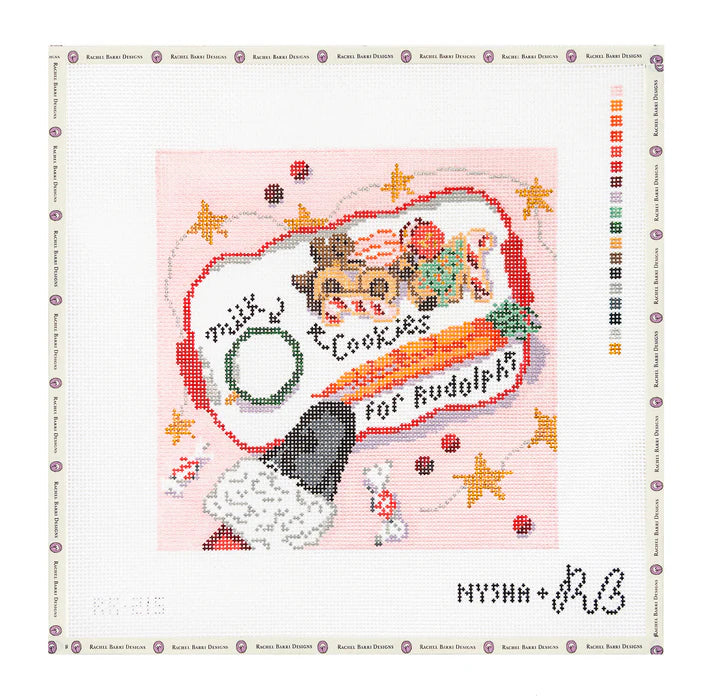 Santas Cookies Tray Insert Needlepoint Canvas