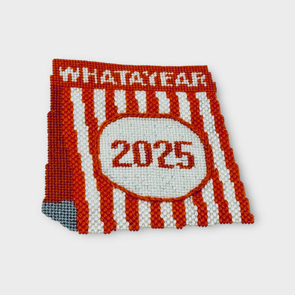 2025 WHATAYEAR Table Tent Needlepoint Ornament Canvas