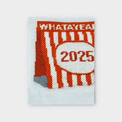 2025 WHATAYEAR Table Tent Needlepoint Ornament Canvas