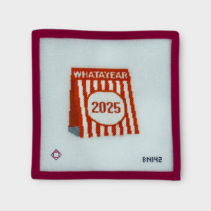 2025 WHATAYEAR Table Tent Needlepoint Ornament Canvas